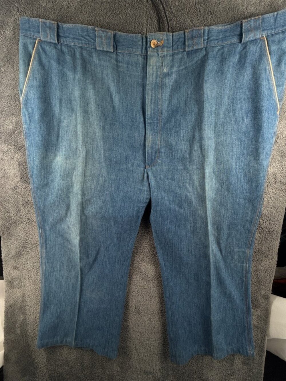 VTG Levi’s Panatela Big Size 51x24.5 Chambray Denim Pants Jeans Scovill Crop 80s